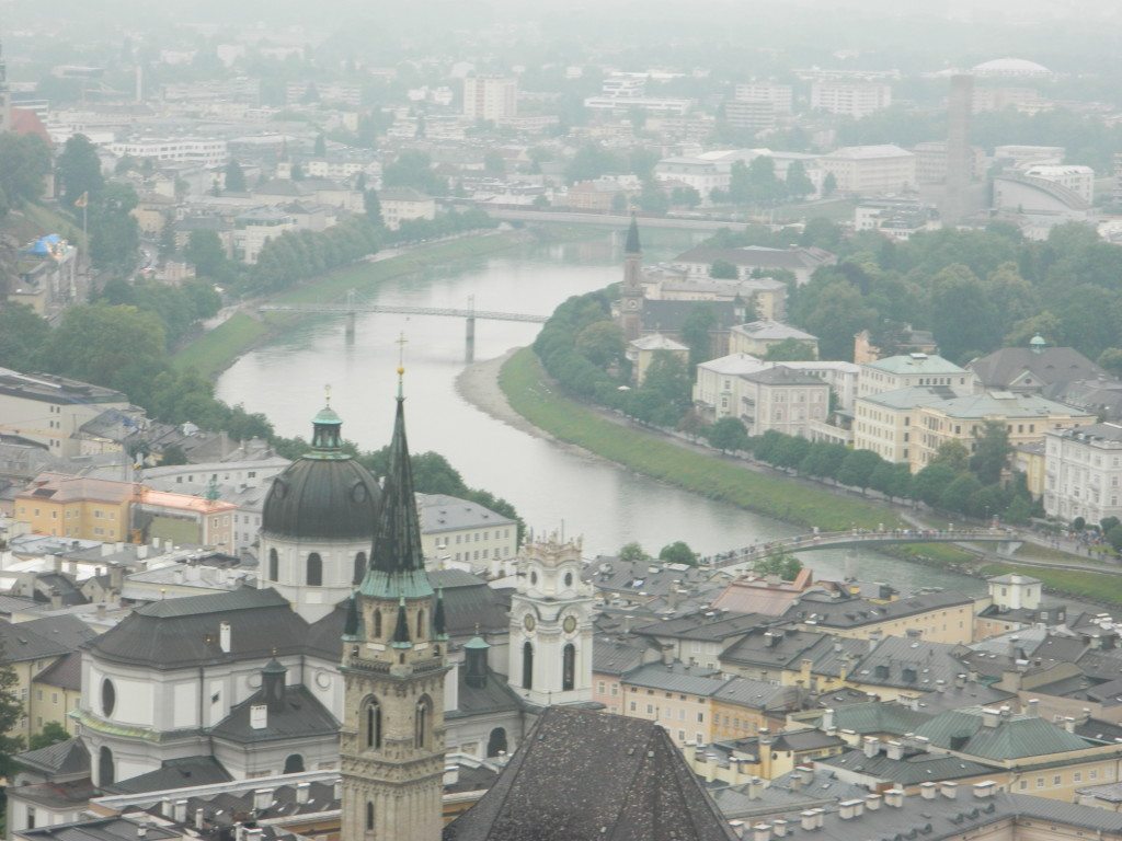 Salz River, Salzburg viewed from the fortress