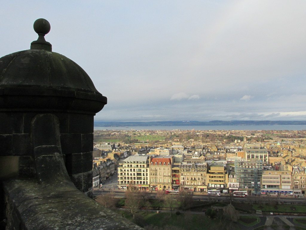 Edinburgh with a rainbow. :) 