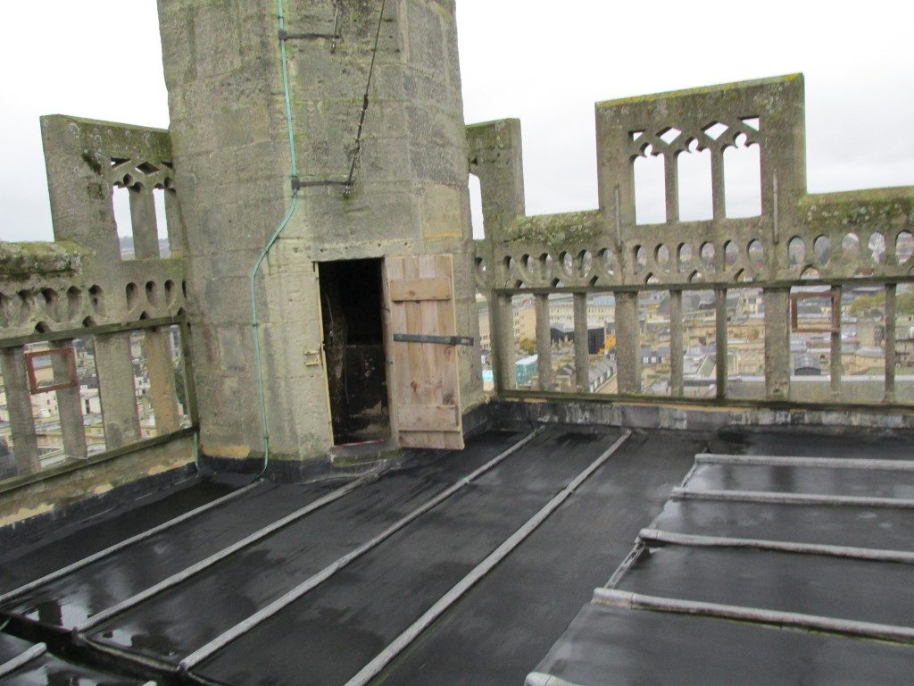 Tower tour viewing point in Bath Abbey