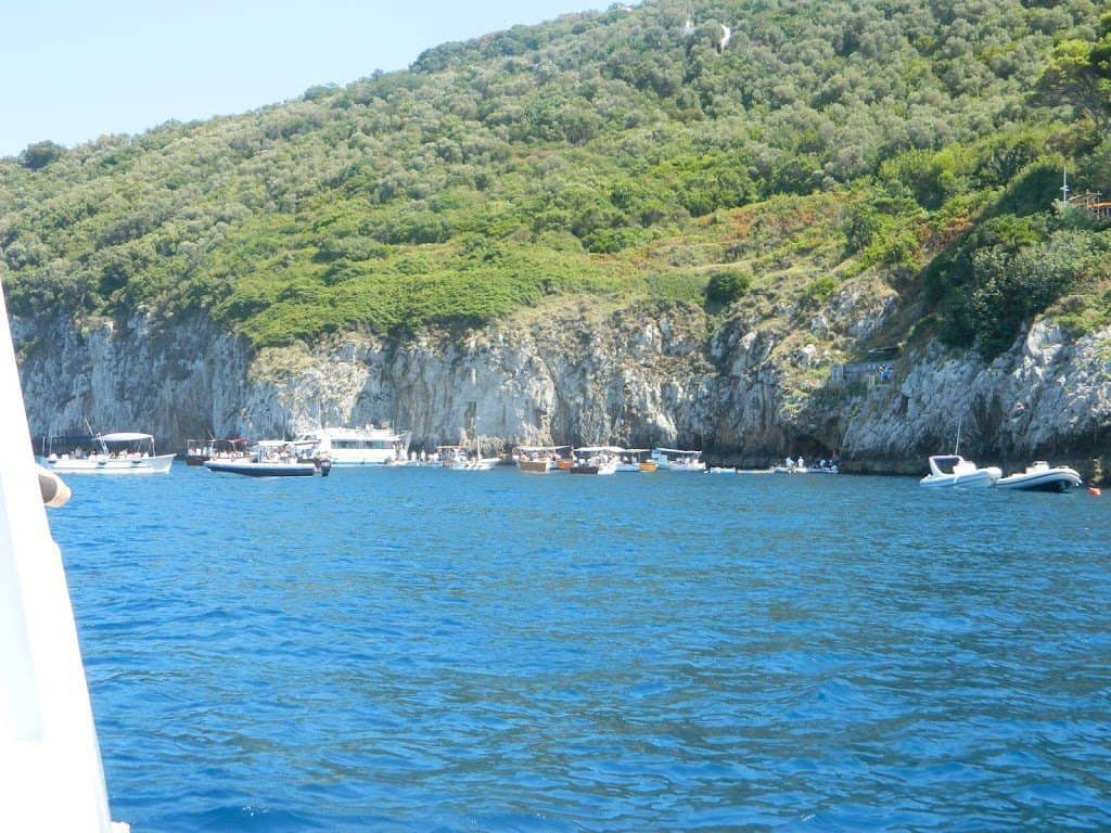 Another traffic jam, this time at the Blue Grotto