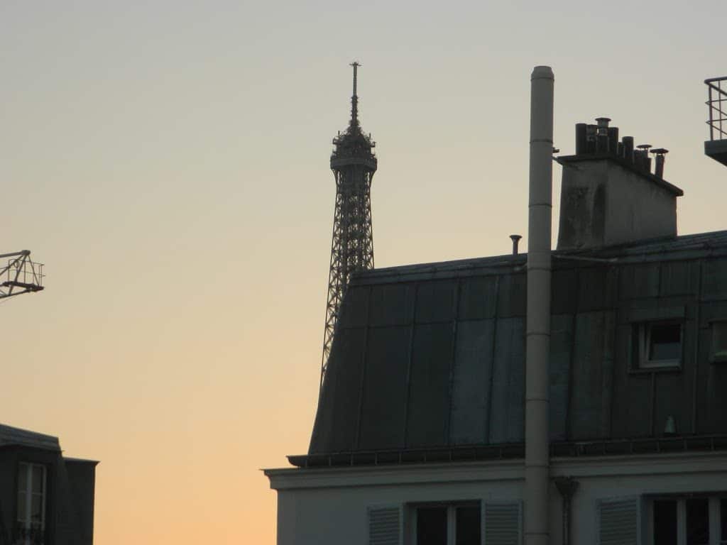 Paris, Eiffel Tower. Not a bad view, right? From my hotel room (and Zoe's, too!)