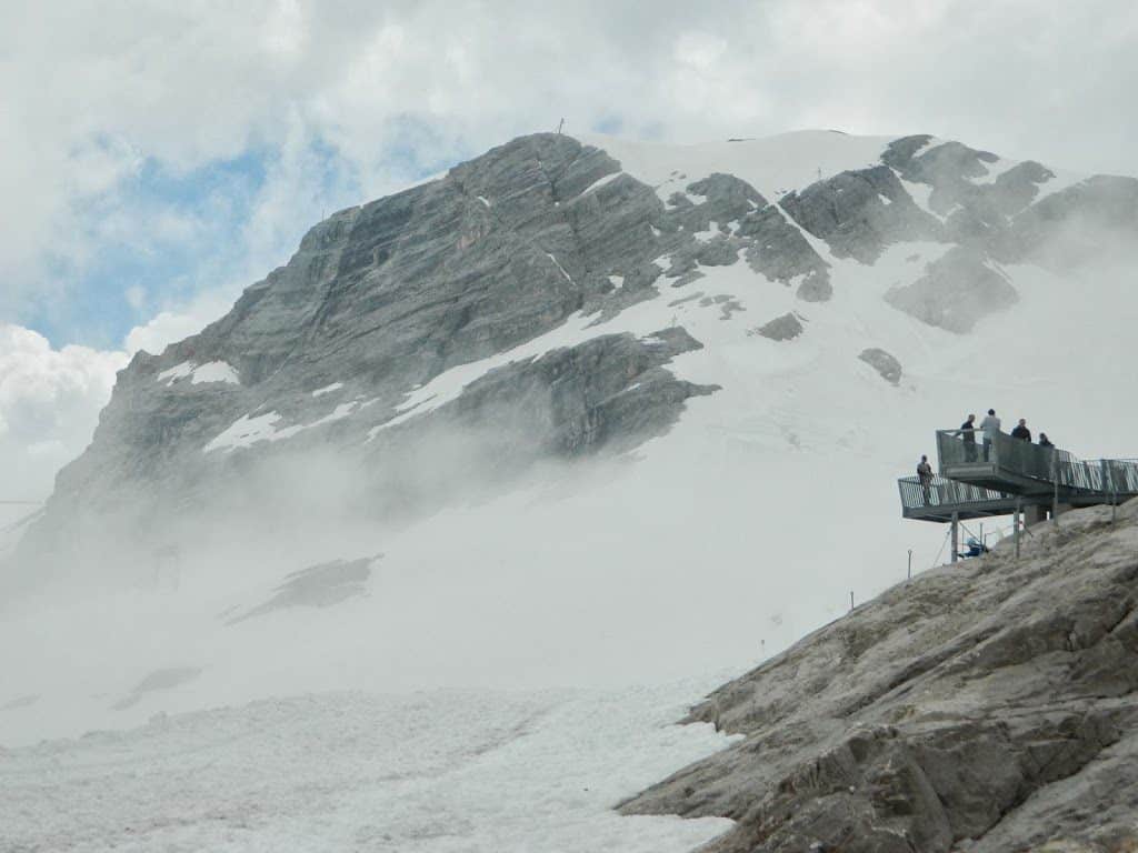 The viewing platform on the Zugspitze.